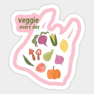 veggie every day / vegetables Sticker